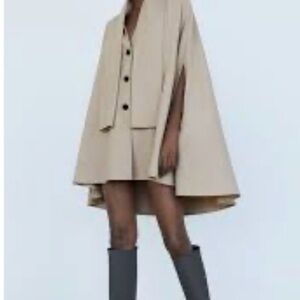 Zara Beige Cape